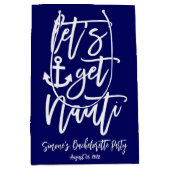 Get Nauti Modern Bachelorette Mittlere Geschenktüte (Vorderseite)