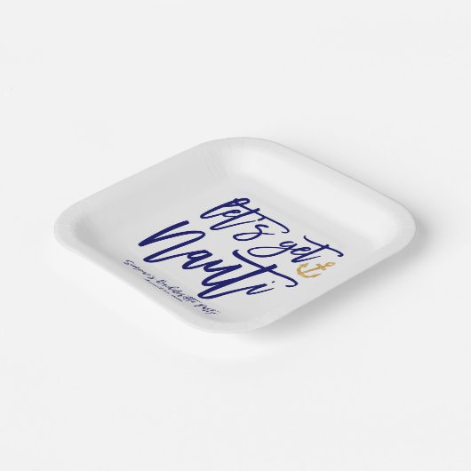 Get Nauti | Nautischer Junggeselinnen-Abschied Pappteller (Gewinkelt)