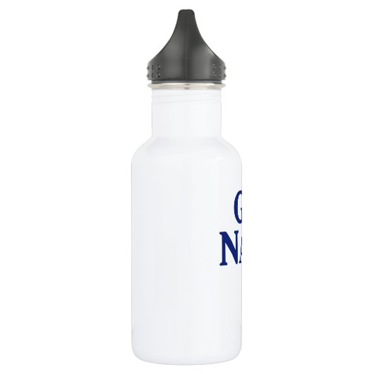 "GET NAUTI"- Wasserflasche aus nautischem Edelstah (Links)