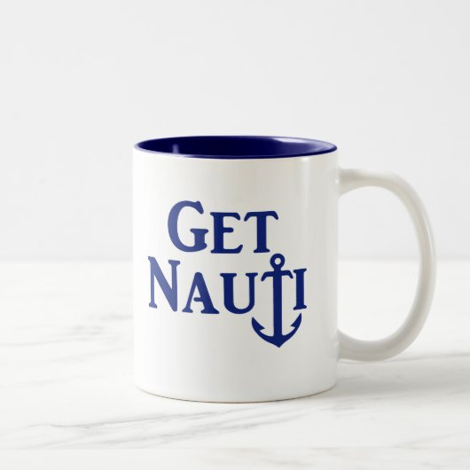 "GET NAUTI" ZWEIFARBIGE TASSE (Rechts)