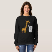 Get On My Level Giraffe Tall Zoo Animal Sweatshirt (Vorne ganz)