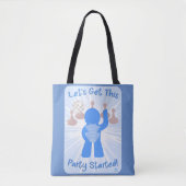 Get Party Started Gamer Funny Comic Meeple Tasche (Vorderseite)