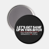 Get Sane White Magnet (Vorderseite/Rückseite)