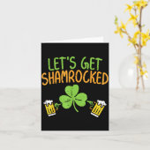 Get Shamrocked Funny St Patricks Day Irish Beer Dr Karte (Gelbe Blume)