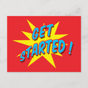 Get Started Postcard Postkarte