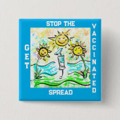 GET VACCINATED    BUTTON (Vorderseite)
