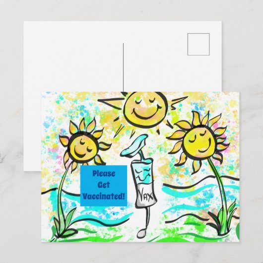 GET VACCINATED    POSTKARTE (Vorne/Hinten)