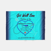 Get Well bald #2 Fleecedecke (Vorderseite (Horizontal))