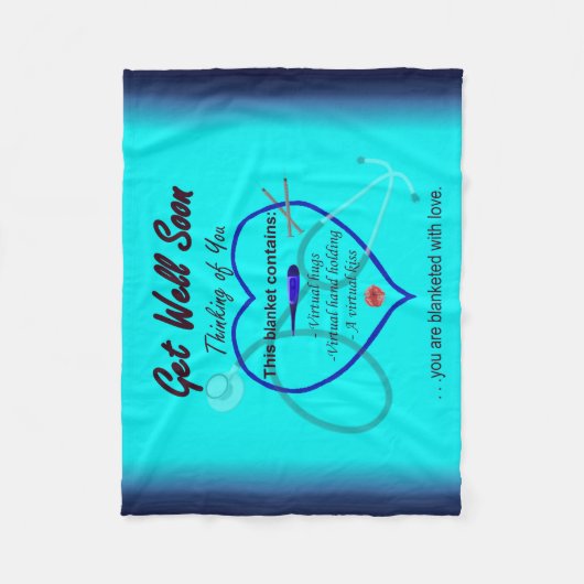 Get Well bald #2 Fleecedecke (Vorderseite)