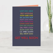 Get Well bald Anagram card Karte (Vorderseite)