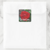 Get Well bald Crimson Bouquet Rose #3 Stickers (Tasche)