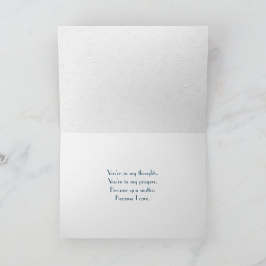 Get Well bald Daisy Splash Karte (Innenseite)