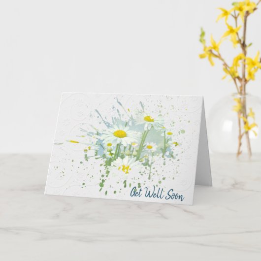 Get Well bald Daisy Splash Karte (Gelbe Blume)