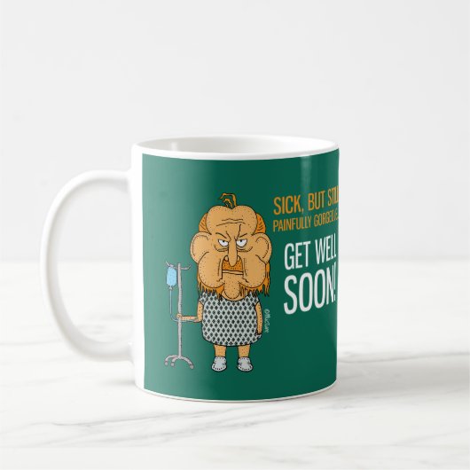 Get Well - Bald - lustiger, grauenhafter alter Car Kaffeetasse (Links)