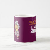 Get Well - Bald - lustiger, grauenhafter Cartoon Kaffeetasse (Mittel)