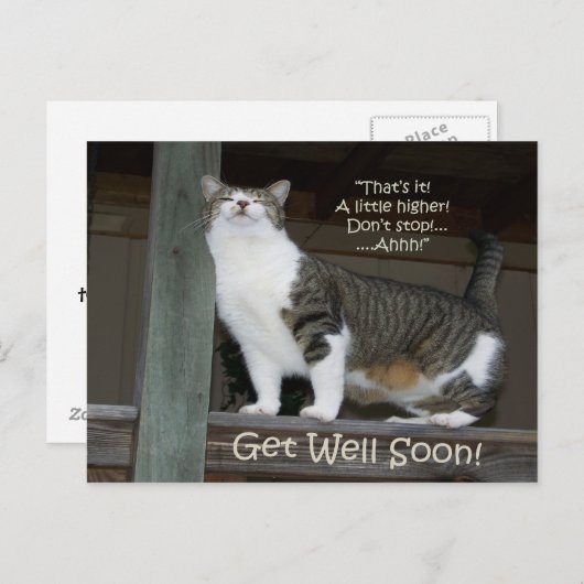 Get Well bald (Postcard) Postkarte (Vorne/Hinten)