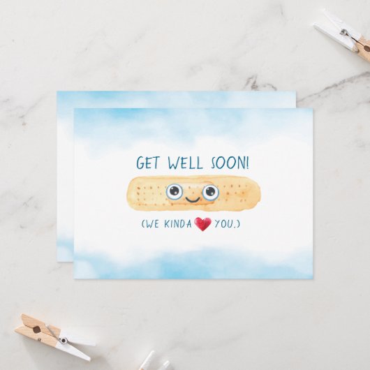 Get Well bald, We Kinda Liebe Sie! Karte (Vorderseite/Rückseite Beispiel)