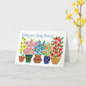 Get Well Balon Card - Blume Power Karte (Gelbe Blume)