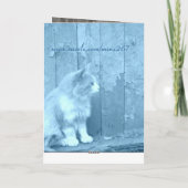 Get Well Blue Kitty Card Karte (Rückseite)