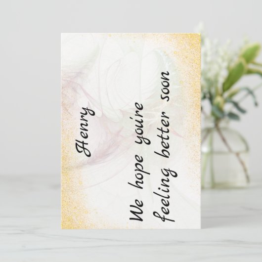 Get Well Card Einladung (Stehend Vorderseite)