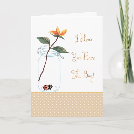 Get Well-Card für Co-Worker mit einem Bug Karte (Vorderseite)