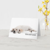 Get well card Golden retriever puppy Karte (Gelbe Blume)