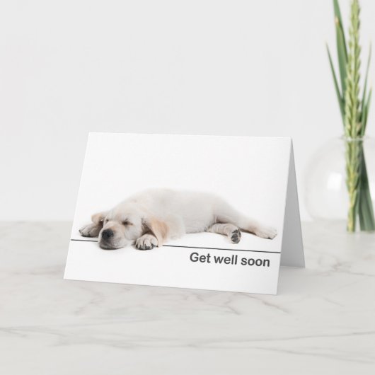 Get well card Golden retriever puppy Karte (Vorderseite)