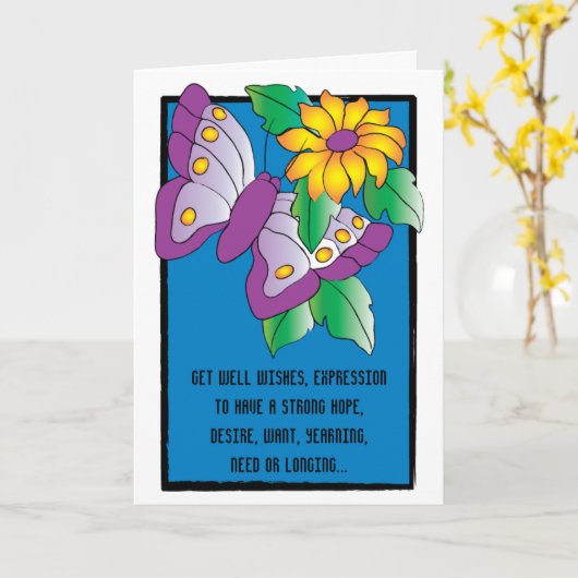 Get Well Card Karte (Gelbe Blume)