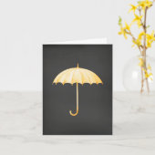 Get Well Card with a Yellow Umbrella on Black Karte (Gelbe Blume)