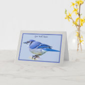 Get Well Card with Blue Jay Bird Karte (Gelbe Blume)