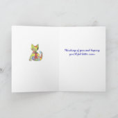 Get Well Card with patchwork cat Karte (Innenseite)