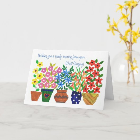 Get Well Card - Wrist Operation - Blume Power Karte (Gelbe Blume)