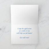 Get well cartoon with overmedicated patient karte (Innenseite)