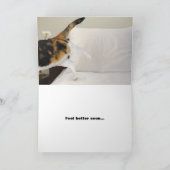 Get Well Cat Card Funny Niedlich Adorge Best Karte (Innenseite)