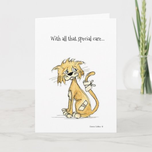 Get Well Cat Card Karte (Vorderseite)