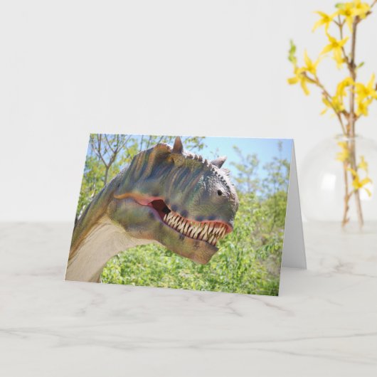 Get Well Dinosaurier Karte (Gelbe Blume)