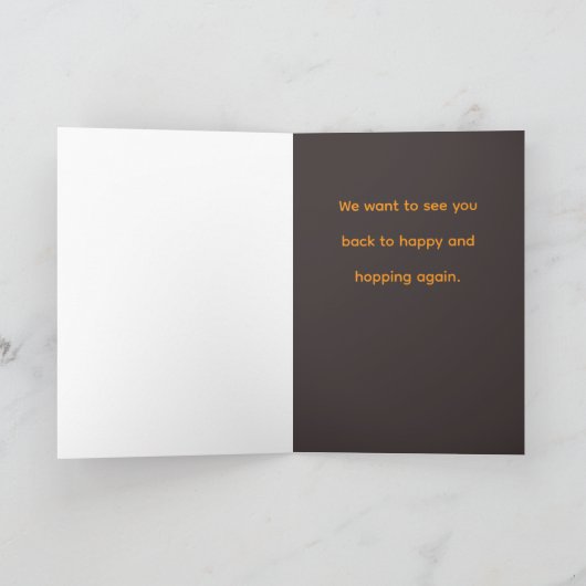 Get Well Fast Pet Frog Karte (Innenseite)