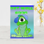 Get Well Frog Karte (Gelbe Blume)