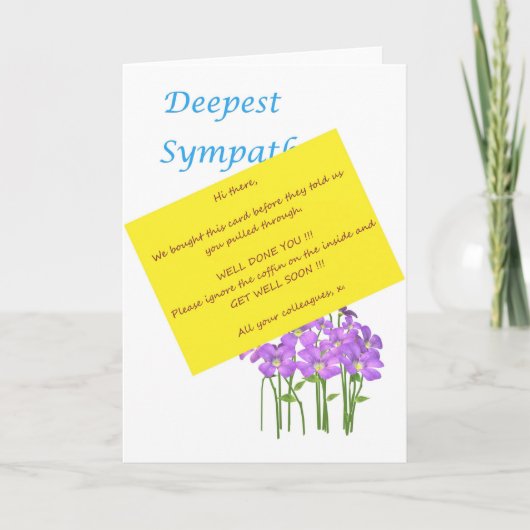 Get Well - Funny Karte (Vorderseite)