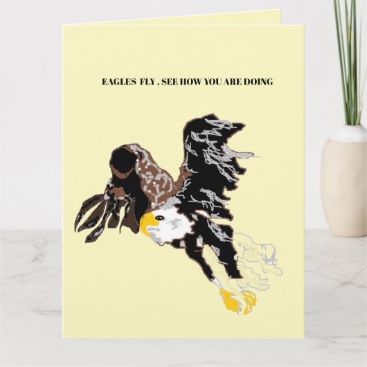 Get Well Greeting Card : American Bald Eagle Karte (Vorderseite)