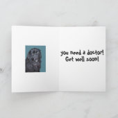 Get Well Greeting ~ Neufundland Karte (Innenseite)