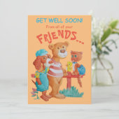 Get Well Greetings Card. Dankeskarte (Stehend Vorderseite)