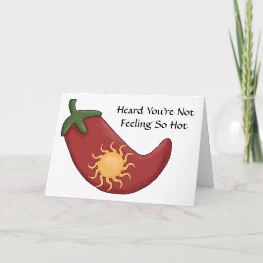 Get Well Hot Red Chili Pepper Card - Western Karte (Vorderseite)