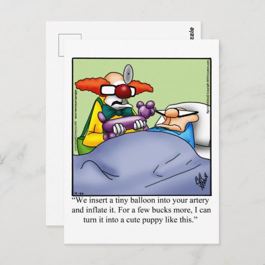 Get Well Humor Postcard Postkarte (Vorne/Hinten)