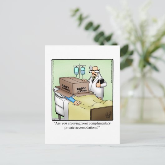 Get Well Humor Postcard Postkarte (Stehend Vorderseite)