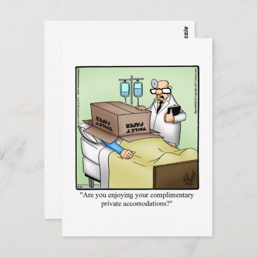 Get Well Humor Postcard Postkarte (Vorne/Hinten)