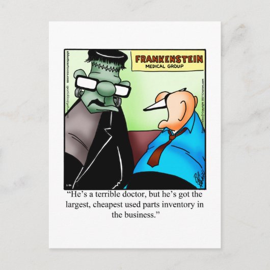 Get Well Humor Postcard Postkarte (Vorderseite)