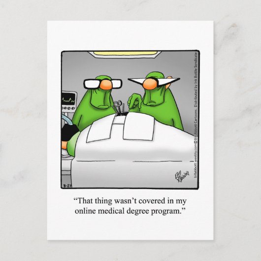 Get Well Humor Postcard Postkarte (Vorderseite)