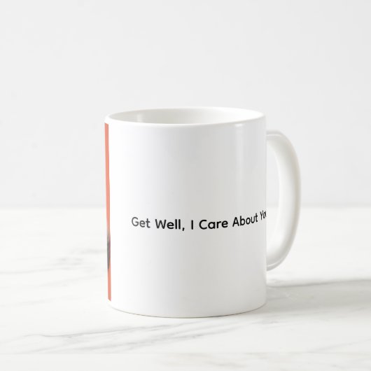 Get Well, I Care About You, Kitten Coffee Mug Kaffeetasse (VorderseiteRechts)