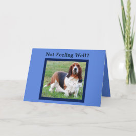 "Get Well"-Karte mit Basset Hound Nurse und Knoche Karte